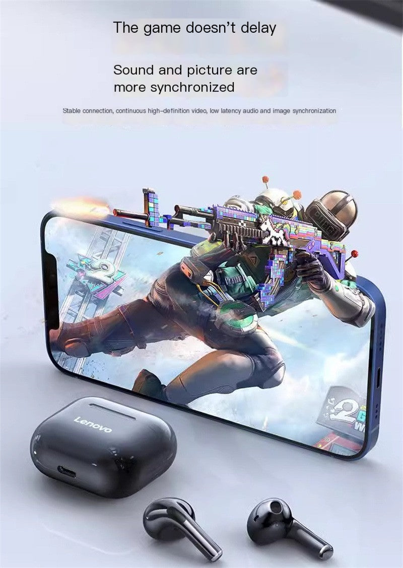 Lenovo P1 Series Bluetooth Earbuds with charging case.