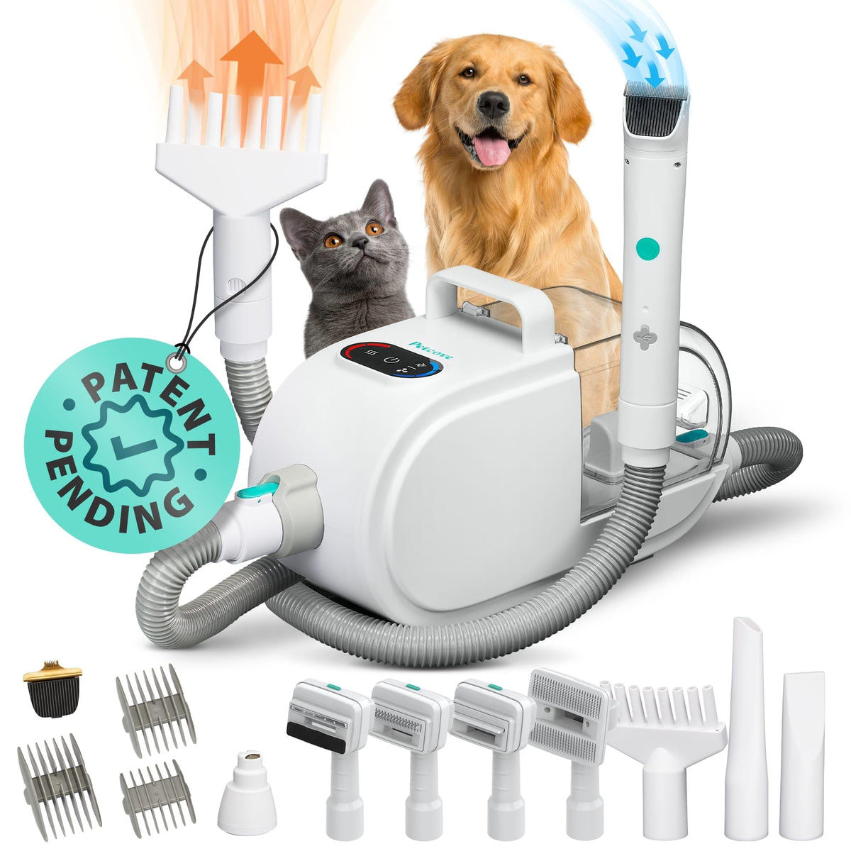 Complete pet grooming and drying system