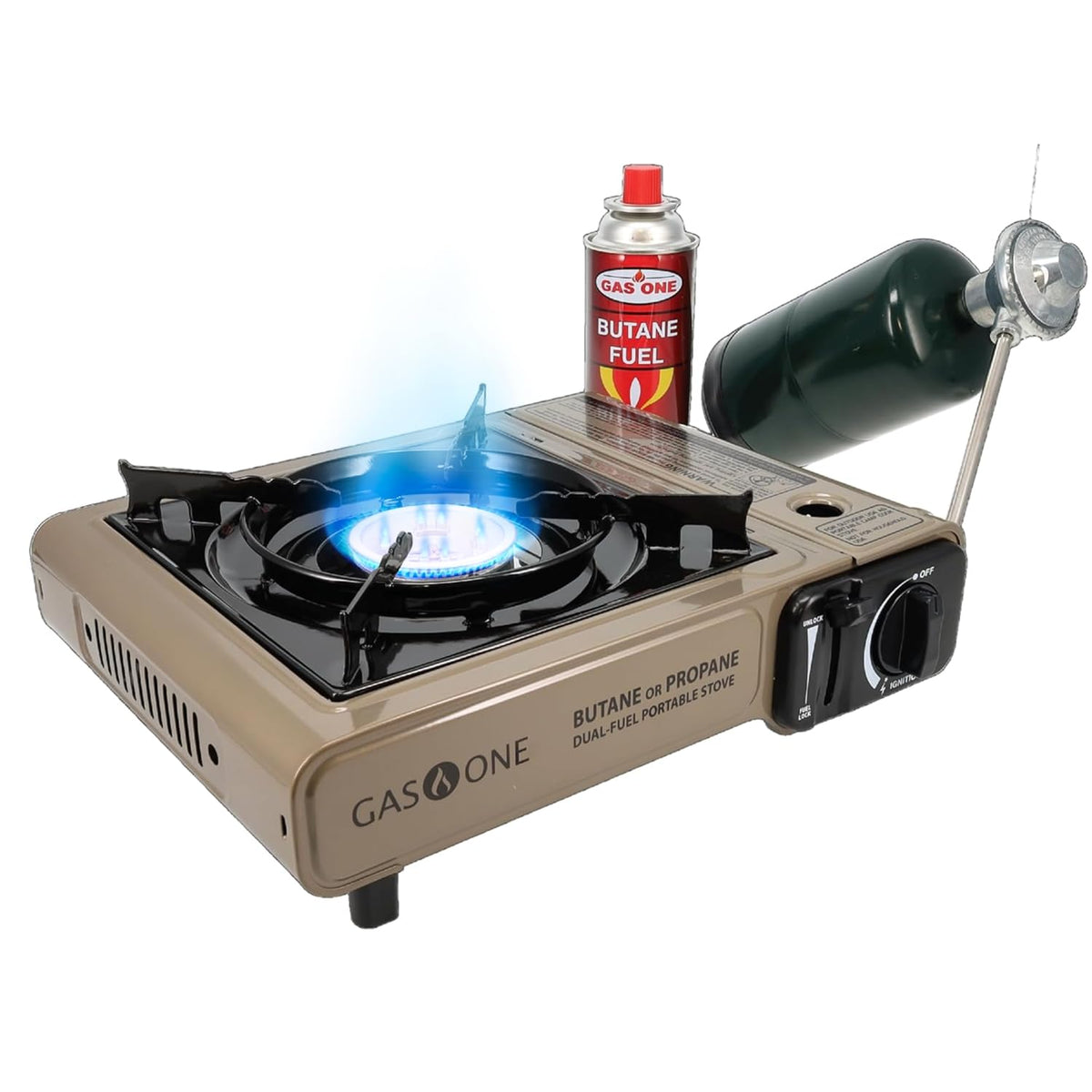 Portable propane and butane camping stove