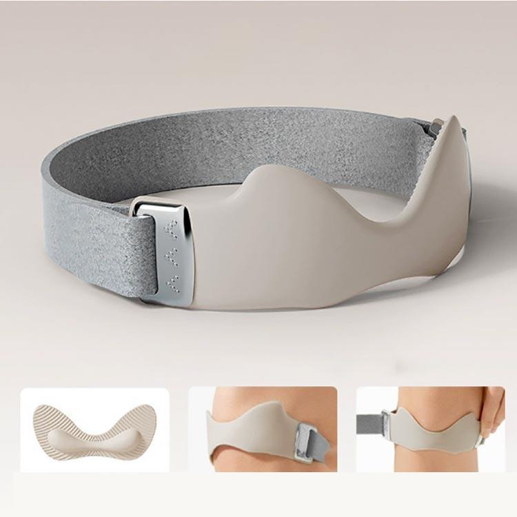 Precision patellar strap knee support worn on bent knee