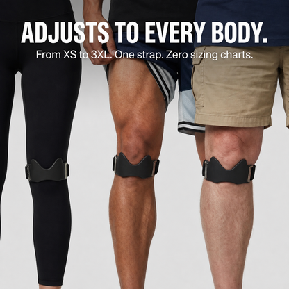 Adjustable knee patellar strap designed for different body types