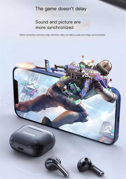 Lenovo P1 Series Bluetooth Earbuds with charging case.