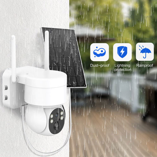 Outdoor 4MP security camera with solar power
