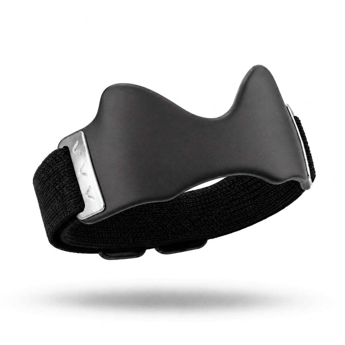 Adjustable black precision patellar strap knee support