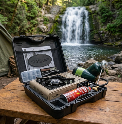 Portable propane and butane camping stove
