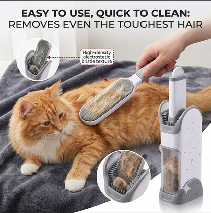 Dog grooming kit with hair collection vacuum