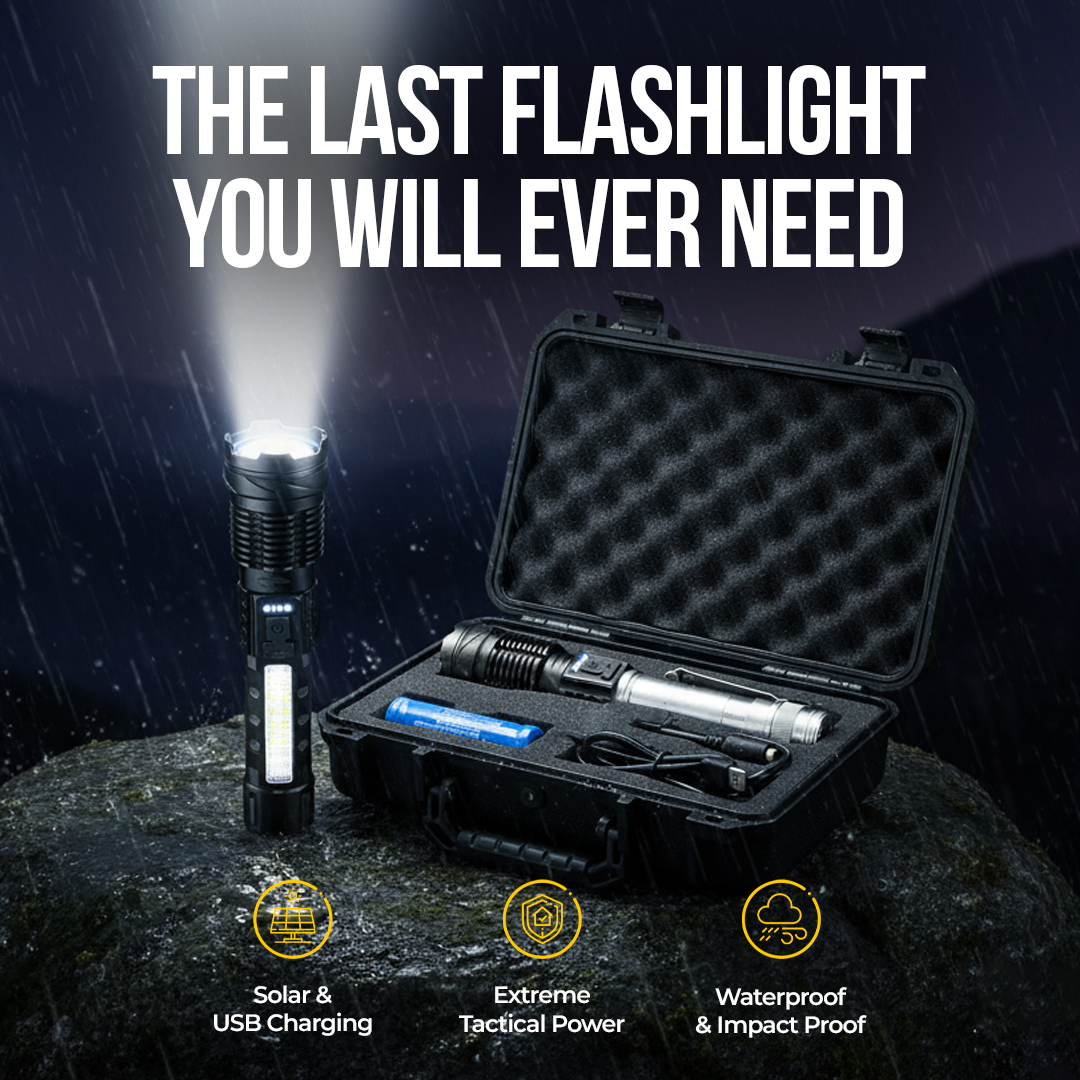 BUILT FOR EVERY ADVENTURE

• Camping

• Hiking

• Emergency Kit

• Home Security

• Outdoor Activities