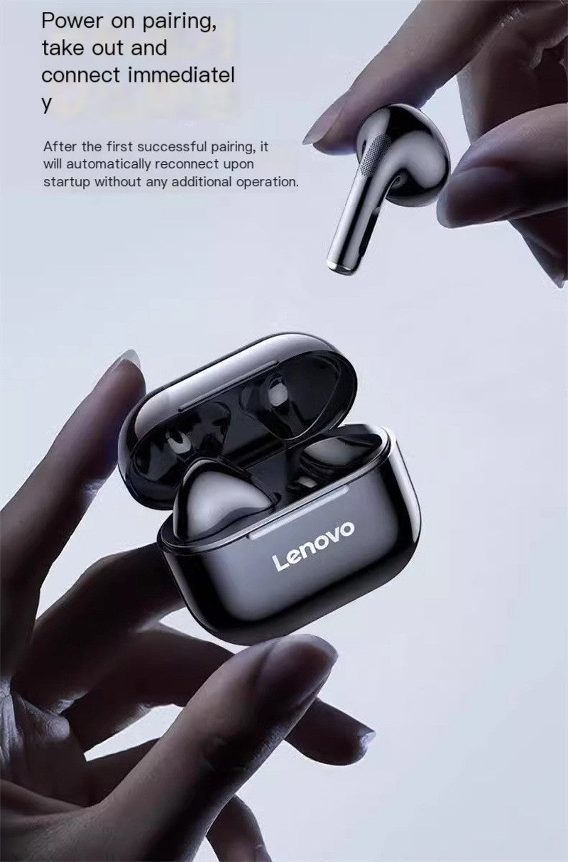 Lenovo P1 Series Bluetooth Earbuds with charging case.