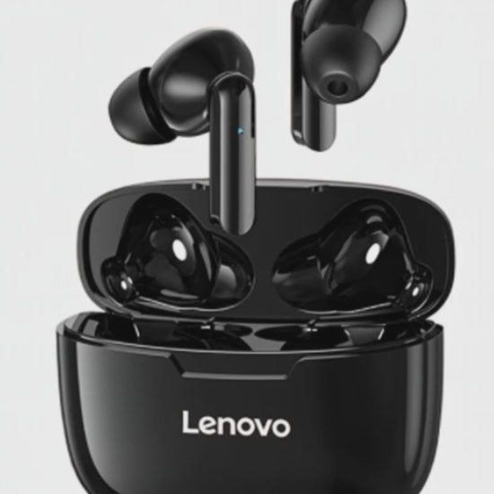 Lenovo P1 Series Bluetooth Earbuds with charging case.